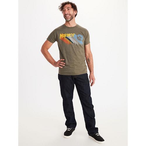 Marmot Radical Clothes - Mens T-Shirts Blue Grey CA3246081 Canada